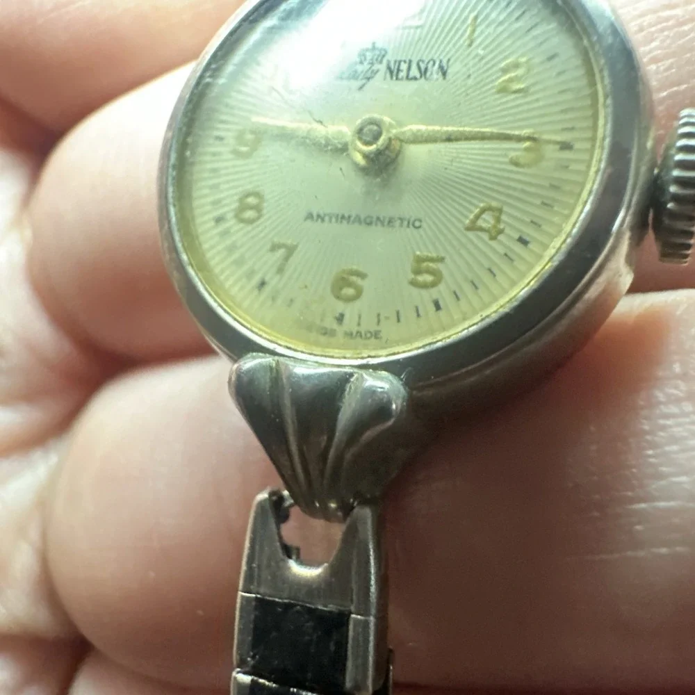 Working Lady Nelson Swiss Made Manual Wind 20mm New Strap Women Watch 6.5